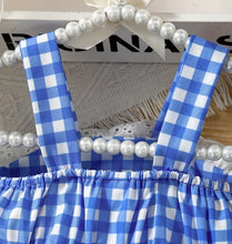 Carregar imagem no visualizador da galeria, Vestido xadrez azul