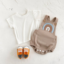 Carregar imagem no visualizador da galeria, Conjuntinho Jardineira Texturizada + Camiseta Off