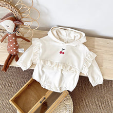 Carregar imagem no visualizador da galeria, Romper manga longa cereja com capuz