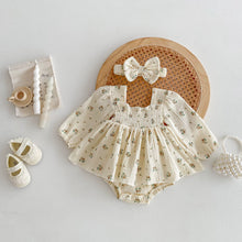 Carregar imagem no visualizador da galeria, Vestido Bebê Floral com Body – Algodão Premium