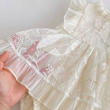 Carregar imagem no visualizador da galeria, Romper Vestido Amélia – Guipir com Babados