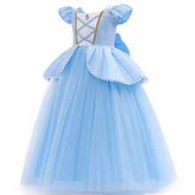 Carregar imagem no visualizador da galeria, Vestido de Princesa Cinderela Infantil – Fantasia de Festa