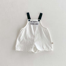 Carregar imagem no visualizador da galeria, Conjunto Baby Happy – Jardineira + Camiseta Listrada