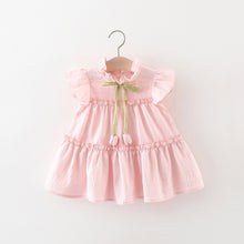 Carregar imagem no visualizador da galeria, Vestidinho Valentina Rosa com detalhe de laço 🌸