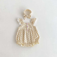 Carregar imagem no visualizador da galeria, Macacão Florzinha com Laço – Algodão Suave