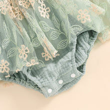 Carregar imagem no visualizador da galeria, Romper Bebê com Saia de Tule Bordada + Faixa de Cabelo