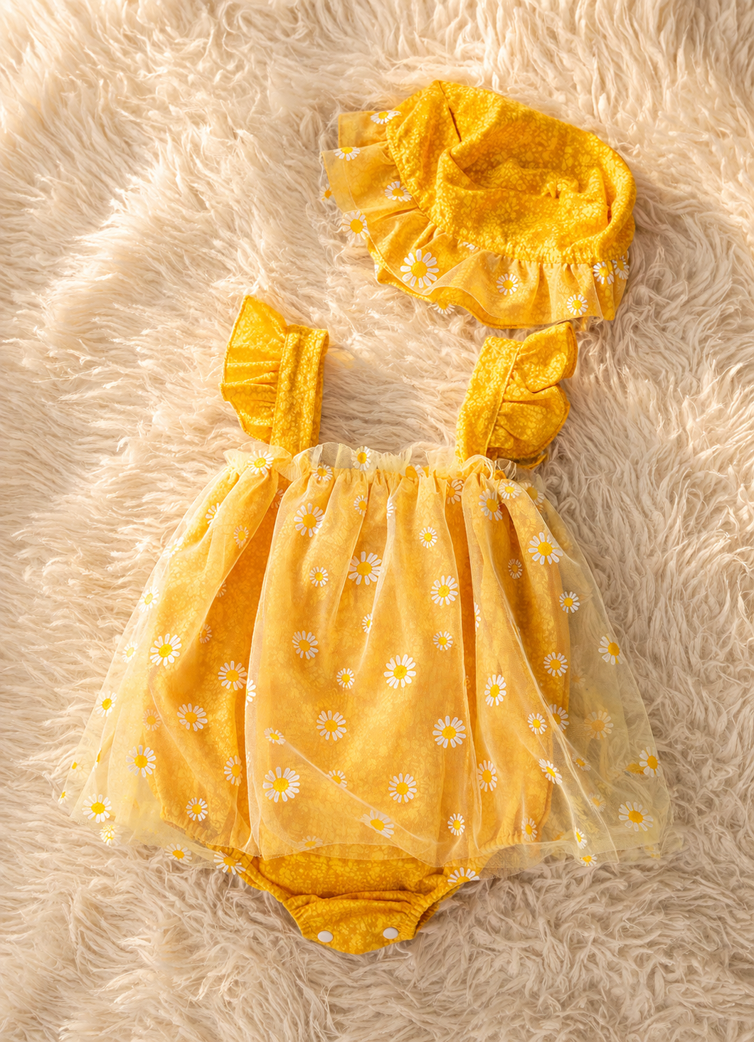 Romper flores com touca
