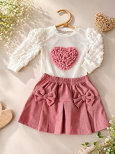 Carregar imagem no visualizador da galeria, Conjunto “Top de Amor” – Saia com Blusinha de Coração
