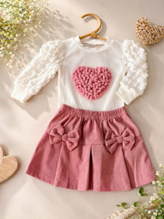 Conjunto “Top de Amor” – Saia com Blusinha de Coração