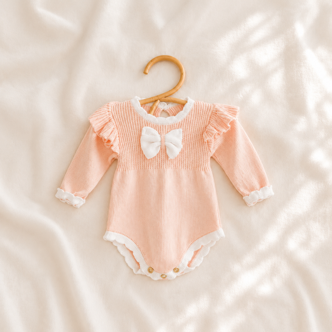 Macacão Princesa com Laço Bordado – Tricot