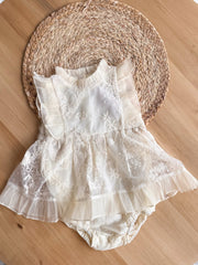 Romper Vestido Amélia – Guipir com Babados