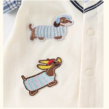 Carregar imagem no visualizador da galeria, Macacão Preppy com Camisa Xadrez e Bordados
