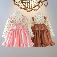 Vestido Baby Princesa com Blusinha Floral – 2 peças