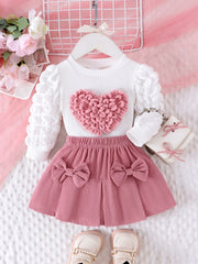Conjunto “Top de Amor” – Saia com Blusinha de Coração