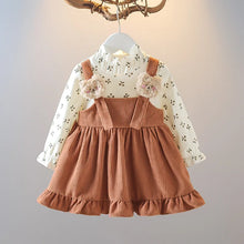 Carregar imagem no visualizador da galeria, Vestido Baby Princesa com Blusinha Floral – 2 peças
