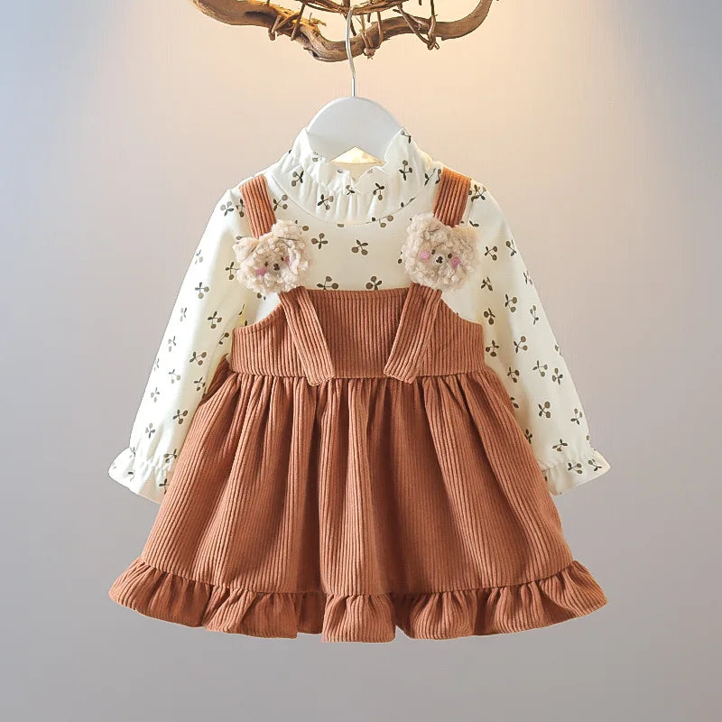Vestido Baby Princesa com Blusinha Floral – 2 peças