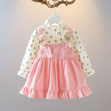 Carregar imagem no visualizador da galeria, Vestido Baby Princesa com Blusinha Floral – 2 peças
