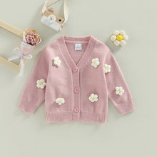 Carregar imagem no visualizador da galeria, Casaco de tricô flores
