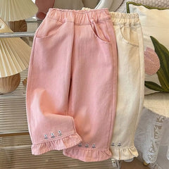 Calça Infantil Bordado Floral