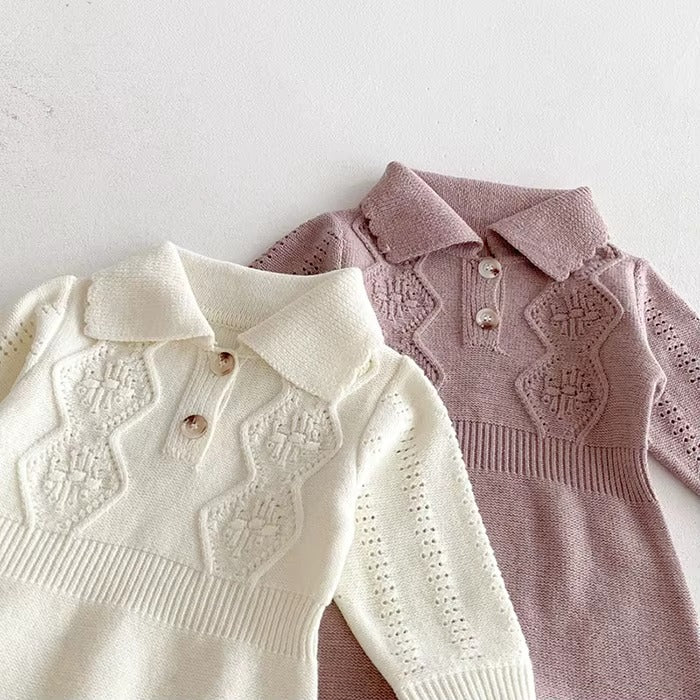 Macacão Infantil tricô elegante