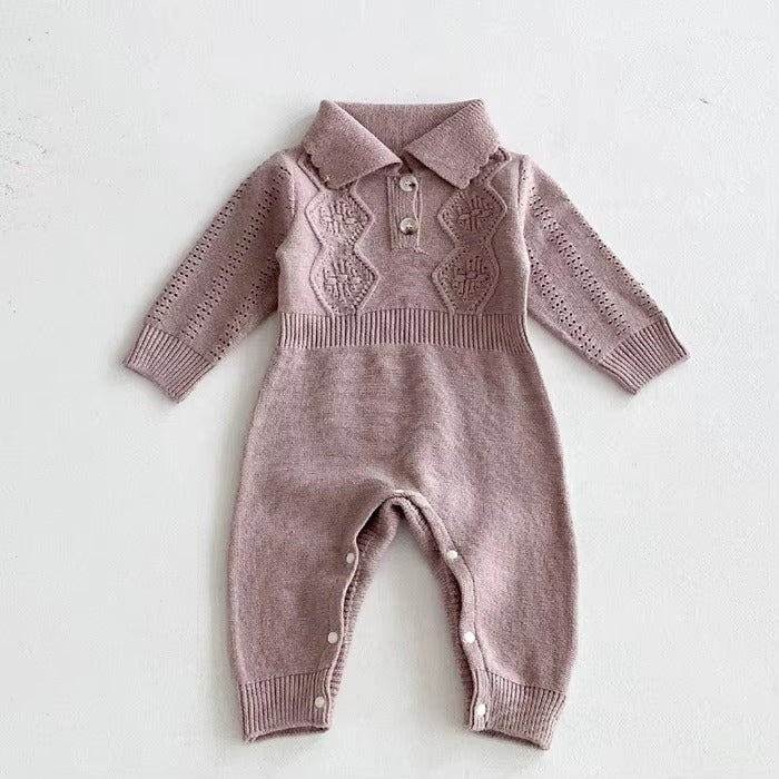 Macacão Infantil tricô elegante