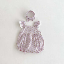 Carregar imagem no visualizador da galeria, Macacão Florzinha com Laço – Algodão Suave
