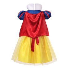 Carregar imagem no visualizador da galeria, Vestido Princesa Branca de Neve Infantil com Capa e Tiara
