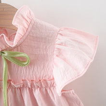 Carregar imagem no visualizador da galeria, Vestidinho Valentina Rosa com detalhe de laço 🌸
