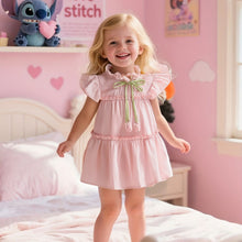 Carregar imagem no visualizador da galeria, Vestidinho Valentina Rosa com detalhe de laço 🌸
