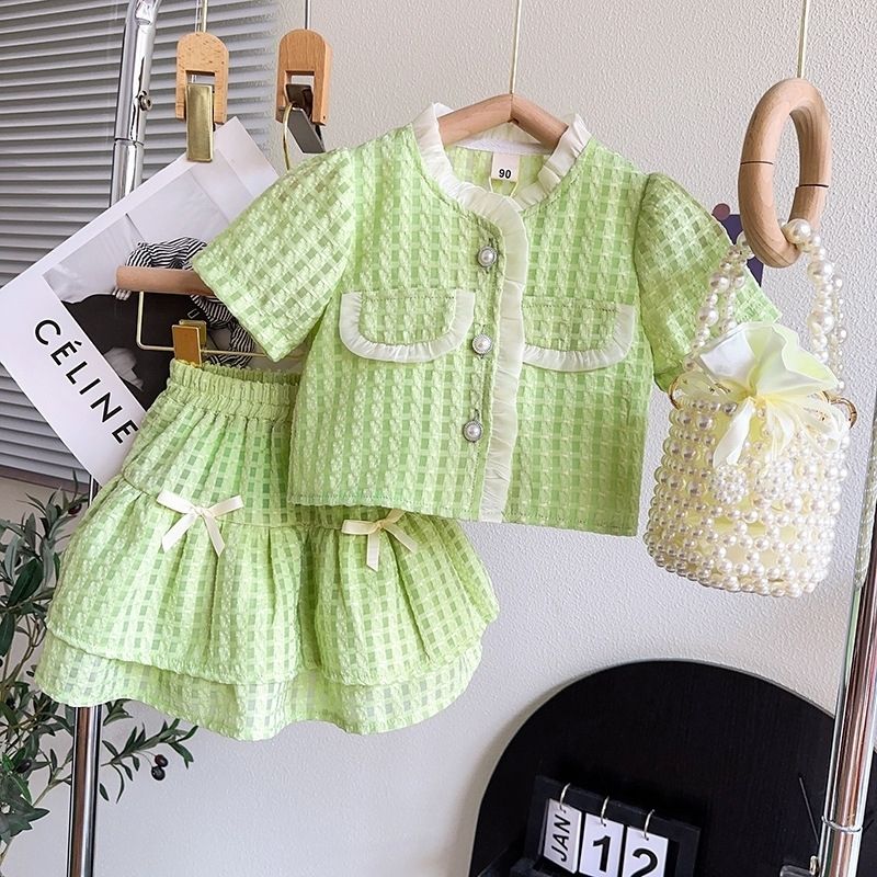 Conjunto Infantil Verde Estilo Coreano – 2 Peças