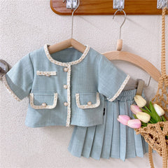 Conjunto Infantil Azul Estilo Coreano – 2 Peças