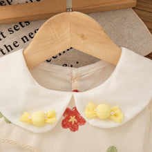 Carregar imagem no visualizador da galeria, Vestido Floral com Golinha Peter Pan + Bolsa 🌸✨
