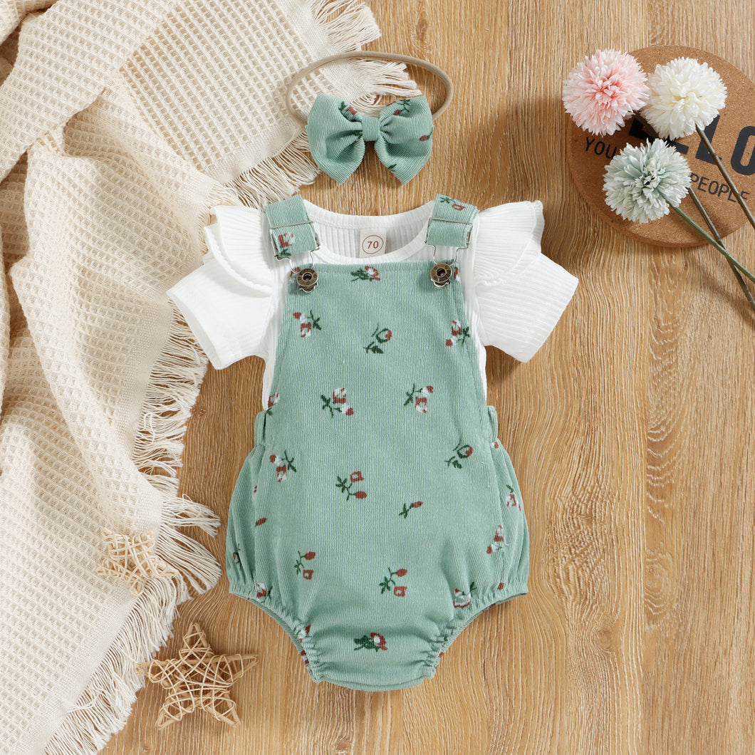 Conjunto camiseta suspensorio floral