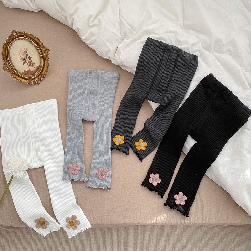 Legging com detalhe de flor