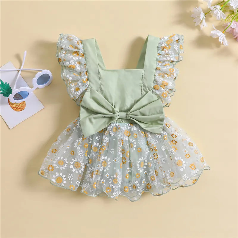 Romper margaridas verde