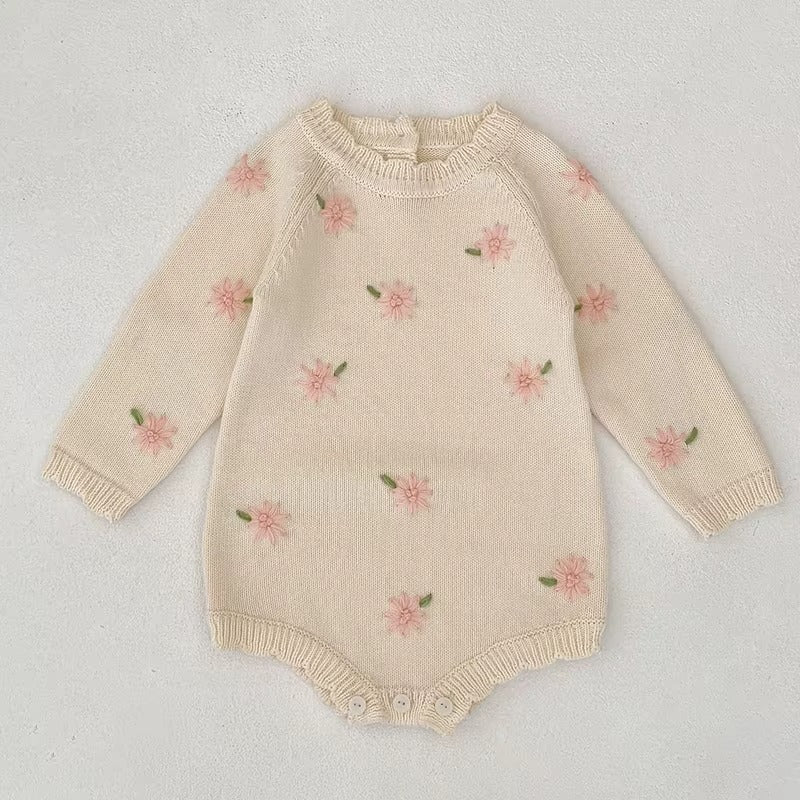 Romper tricot florzinha