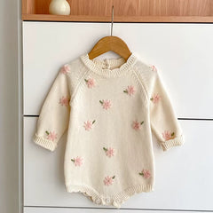 Romper tricot florzinha