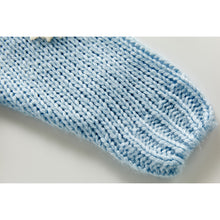 Carregar imagem no visualizador da galeria, Casaco de tricô margaridas azul
